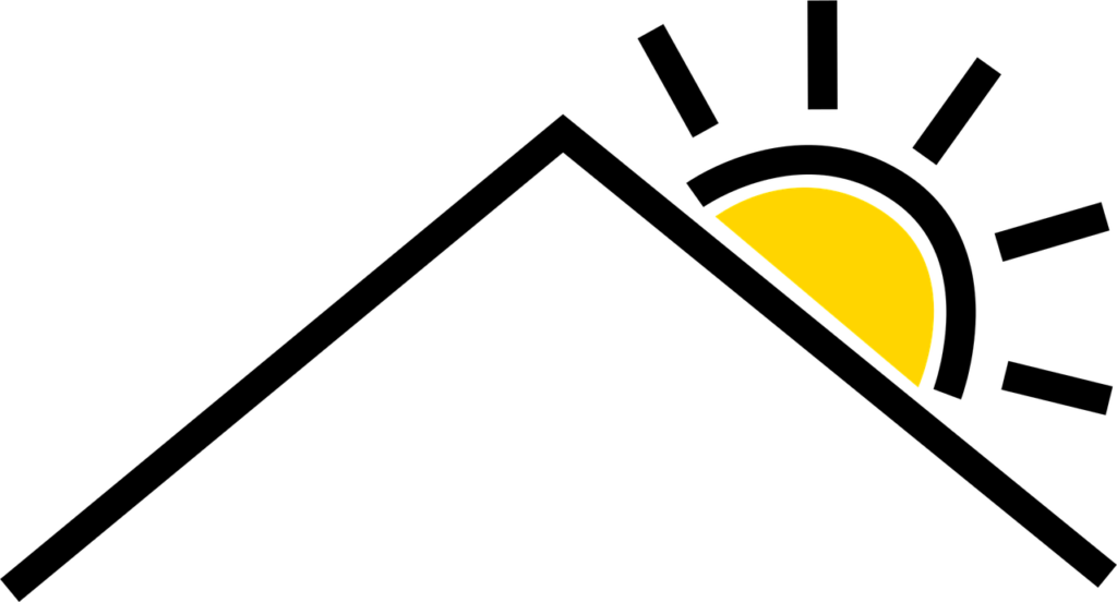 roof, house, sun, logo, company logo, nature, design, graphic, cut out, line art, energy
